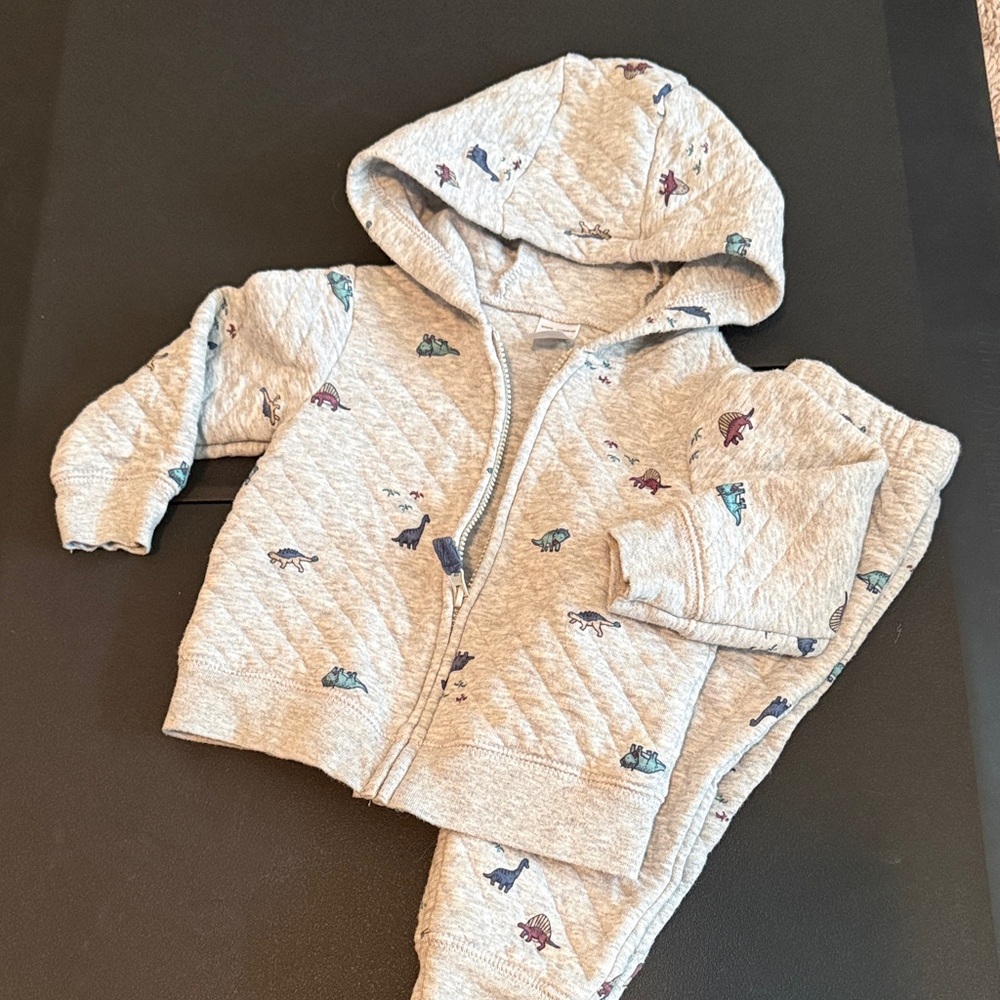 Carter’s quilted Dinosaur Print Hoodie and Jogger Set